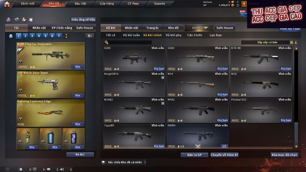 shop acc cf uy tin gia re